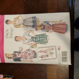 Womens vintage apron sewing pattern